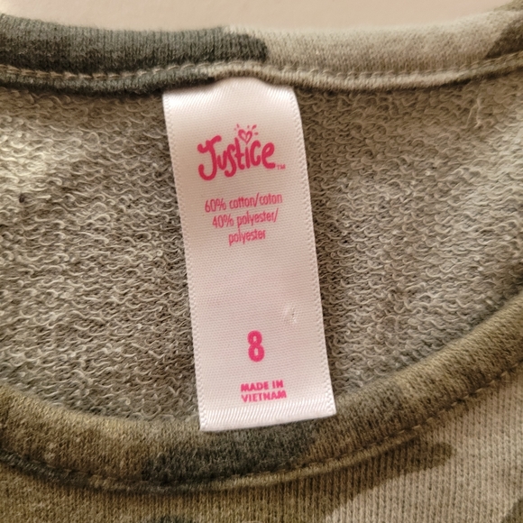 Girls Justice size 8 camo and reversible sequin dress - Picture 2 of 3